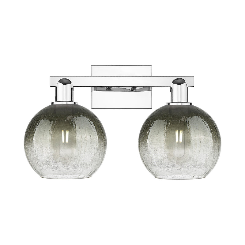 Innovations Brookhaven Globe 18.88in 2-Light Bath Vanity Light | Industrial Polished Chrome and Slate Glass | Bathroom Vanity & | Model 716-2W-PC-G483-8SL