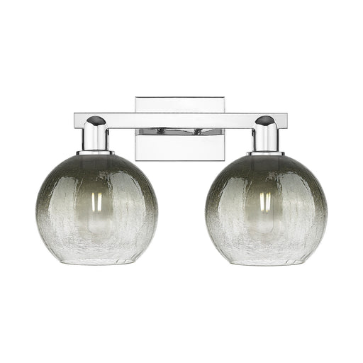 Innovations Brookhaven Globe 18.88in 2-Light Bath Vanity Light | Industrial Polished Chrome and Slate Glass | Bathroom Vanity & | Model 716-2W-PC-G483-8SL
