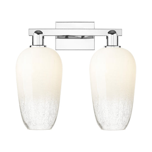 Innovations Brookhaven Flute 18in 2-Light Bath Vanity | Industrial Modern Polished Chrome and Opal Glass | Bathroom Vanity | 18 | Model 716-2W-PC-G484-7OP