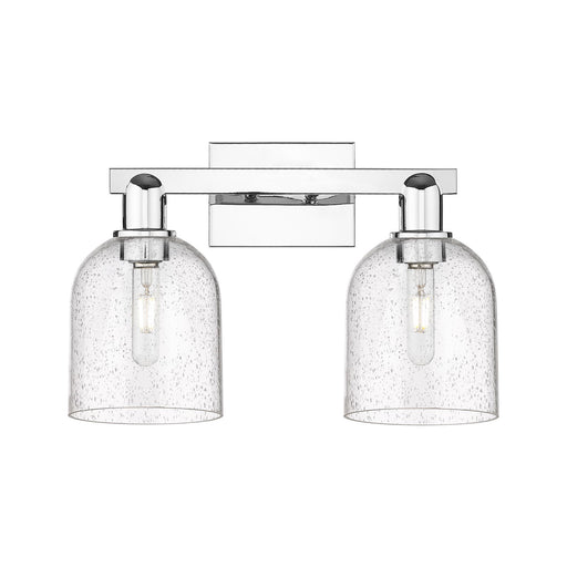 Innovations Bella 17in 2-Light Bath Vanity | Industrial Polished Chrome Steel and Seedy Glass | Bathroom Vanity Light | 16.5 x | Model 716-2W-PC-G558-6SDY