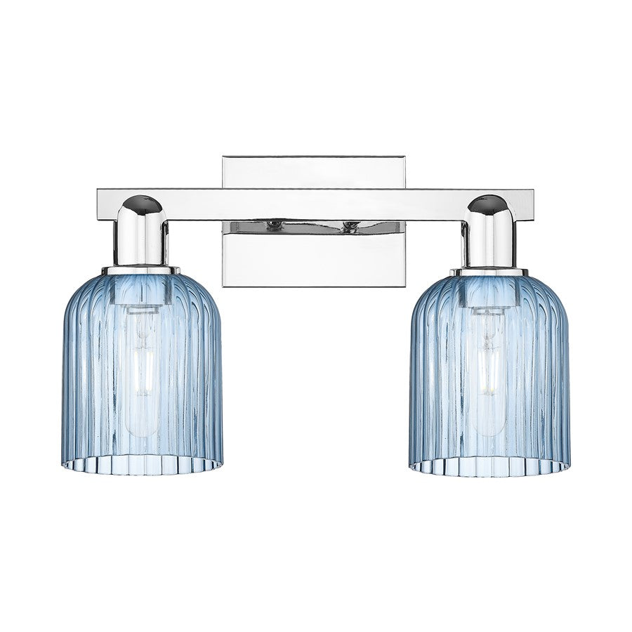 Innovations Bridal Veil 2Lt 16" Bath Light, Chrome/Blue - 716-2W-PC-G559-5BL