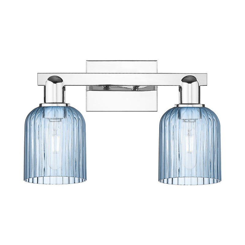 Innovations Bridal Veil 2Lt 16" Bath Light, Chrome/Blue