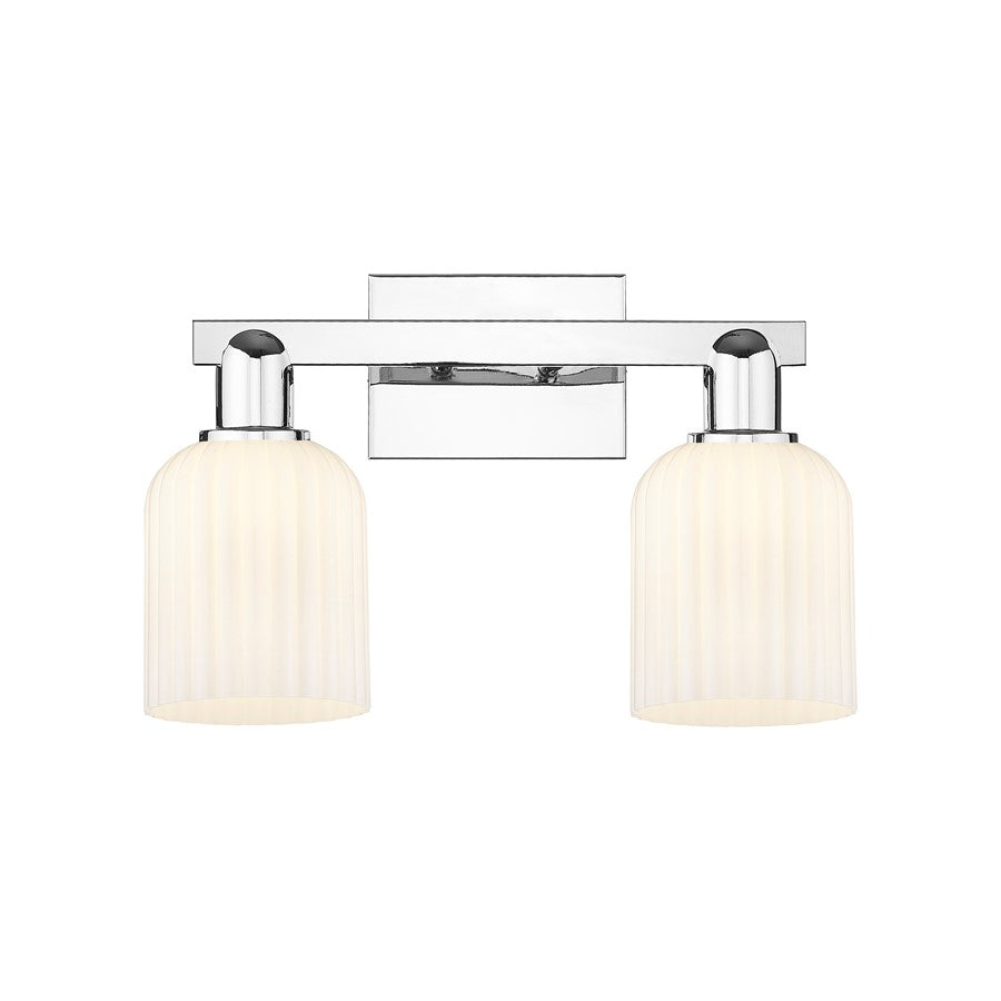 Innovations Bridal Veil 2Lt 16" Bath, Chrome/Gloss White - 716-2W-PC-G559-5GWH