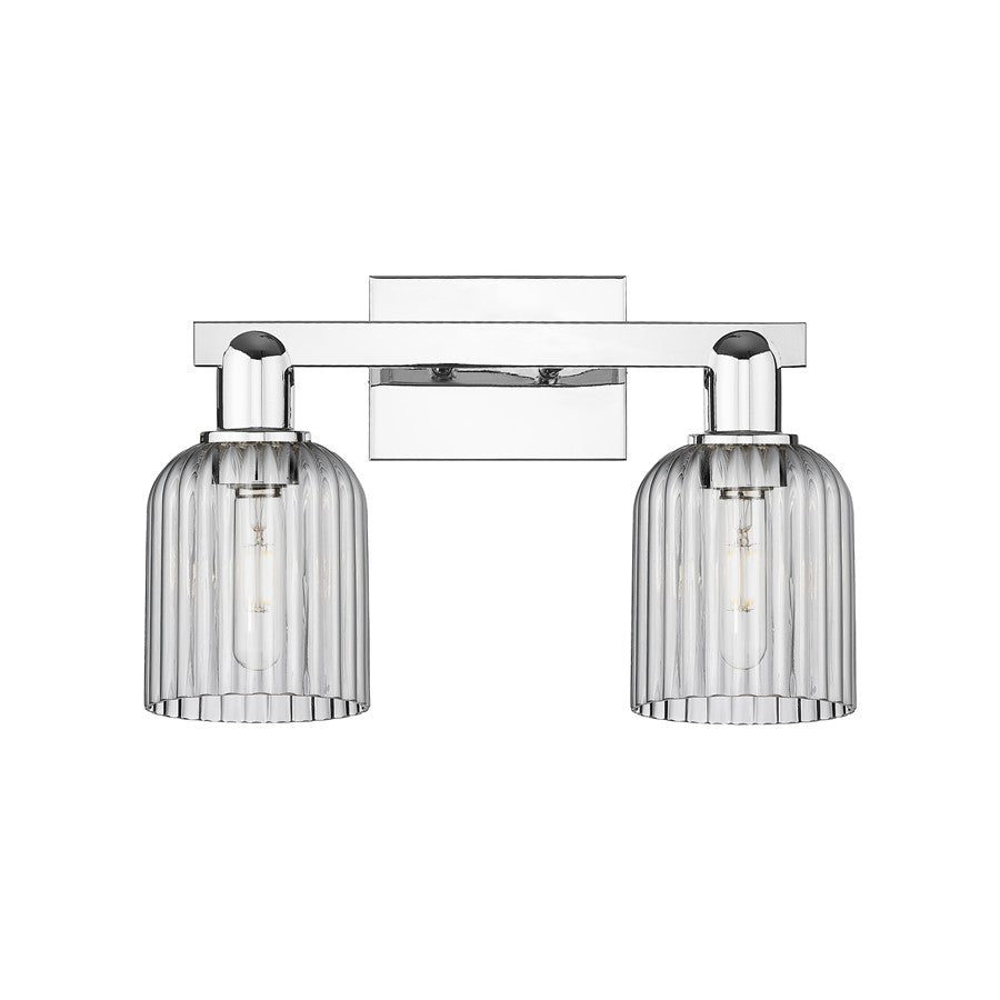 Innovations Bridal Veil 2Lt 16" Bath Light, Chrome/Smoke - 716-2W-PC-G559-5SM