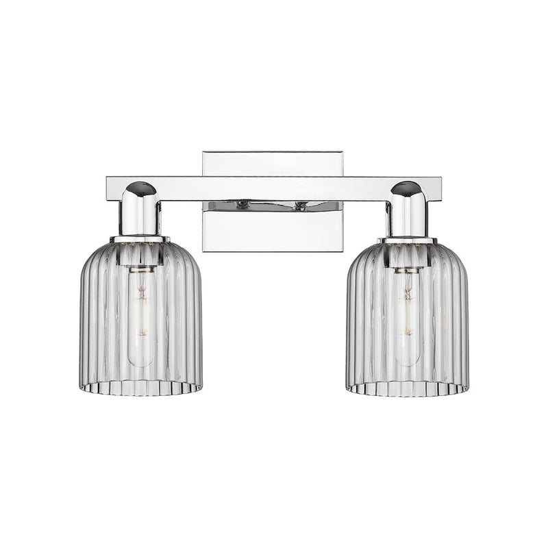 Innovations Bridal Veil 2Lt 16" Bath Light, Chrome/Smoke