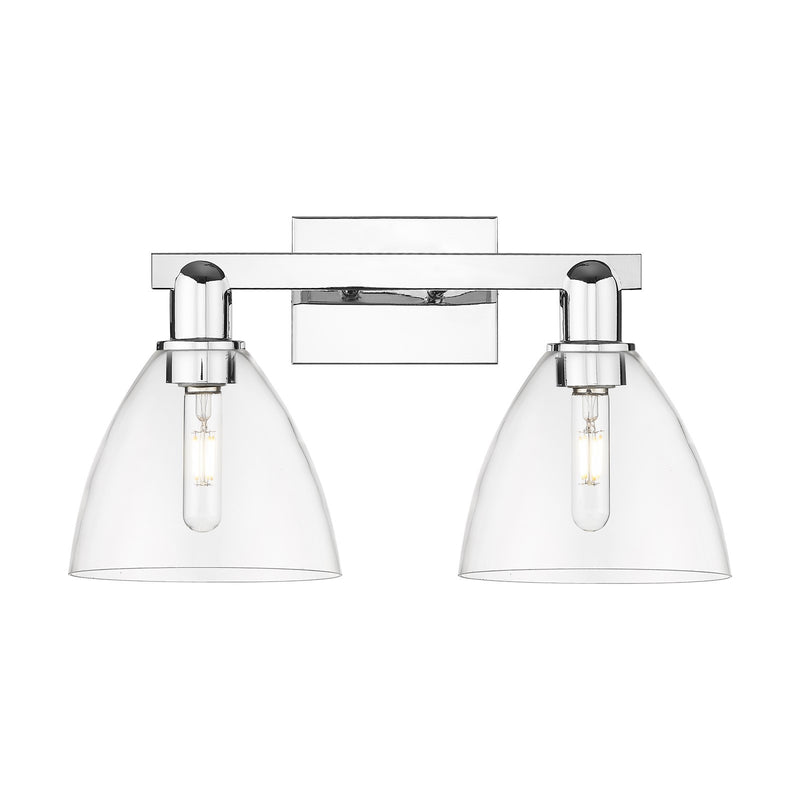 Innovations Bristol 19in 2-Light Bath Vanity | Industrial Modern Polished Chrome and Clear Glass | Bathroom Vanity Light | 18.5 | Model 716-2W-PC-GBD-752