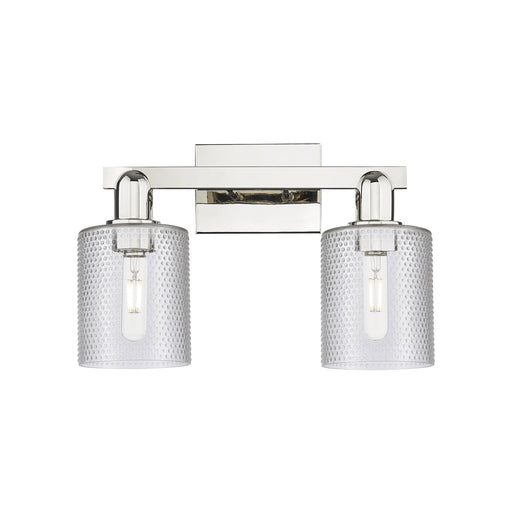 Innovations Cobbleskill 16in 2-Light Bath Vanity Light | Industrial Polished Nickel and Clear Glass | Bathroom Vanity & Powder Room | Model 716-2W-PN-G112