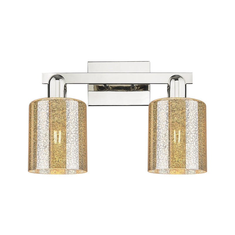 Innovations Cobbleskill 16in 2-Light Bath Vanity | Industrial Polished Nickel and Mercury Glass | Bathroom Vanity & Powder Room | Model 716-2W-PN-G116