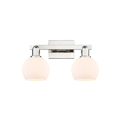 Innovations Athens 17in 2-Light Bath Vanity | Industrial Polished Nickel and Matte White Glass | Bathroom Vanity Light | 16.88 x | Model 716-2W-PN-G121-6
