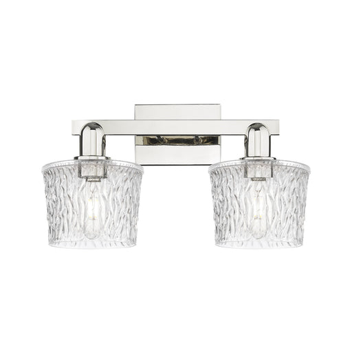Innovations Niagara 18in 2-Light Bath Vanity Light | Industrial Polished Nickel Steel and Clear Glass | Bathroom Vanity | 17.5 x | Model 716-2W-PN-G402