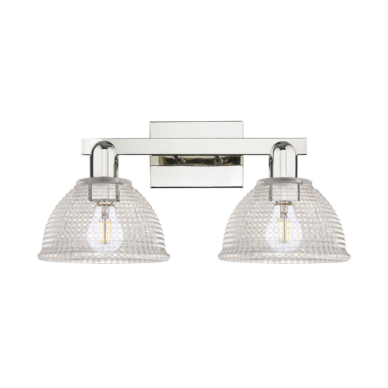 Innovations Arietta 19in 2-Light Bath Vanity Light | Industrial Polished Nickel and Clear Glass | Bathroom Vanity & Powder Room | Model 716-2W-PN-G422
