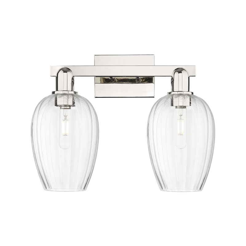 Innovations Preston 2Lt 16" Flute Bath, PN/Clear - 716-2W-PN-G457-6CL