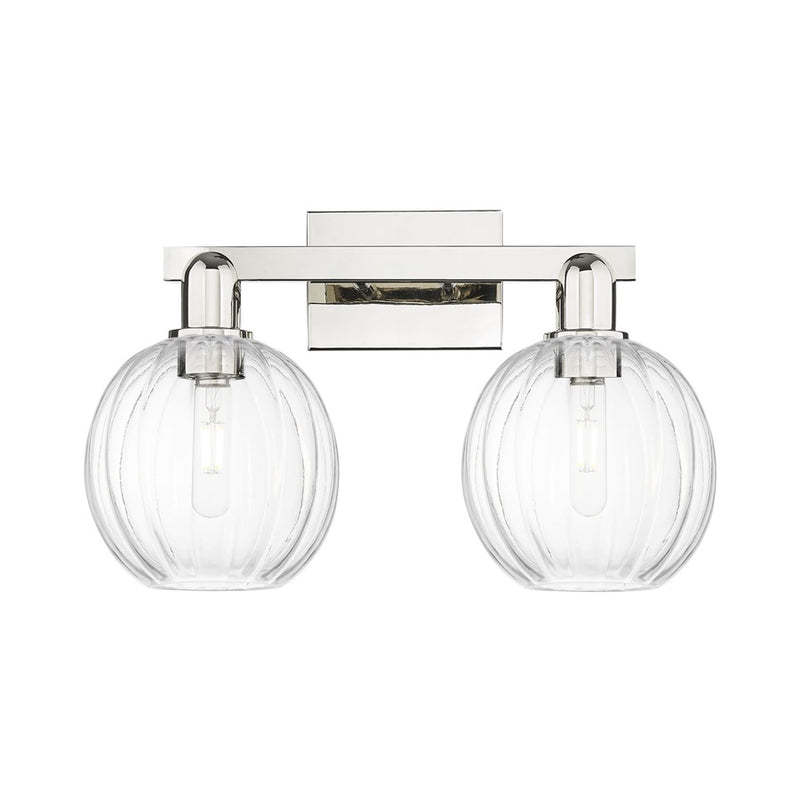 Innovations Preston 2Lt 16" Globe Bath, Polished Nickel/Clear