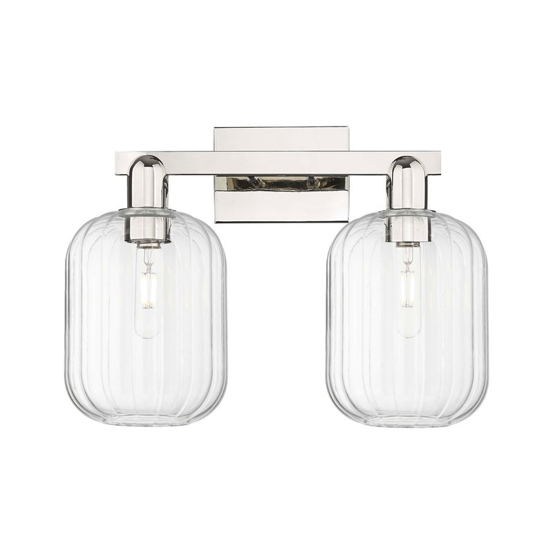 Innovations Preston 2Lt 16" Jar Bath, Polished Nickel/Clear