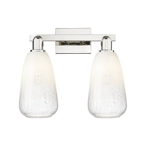 Innovations Brookhaven Almond 17in 2-Light Bath Vanity Light | Industrial Polished Nickel and Opal Glass | Bathroom Vanity | 17 | Model 716-2W-PN-G480-6OP