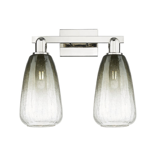 Innovations Brookhaven Almond 17in 2-Light Bath Vanity Light | Industrial Polished Nickel and Slate Glass | Bathroom Vanity | Model 716-2W-PN-G480-6SL