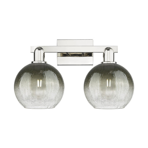 Innovations Brookhaven Globe 18.88in 2-Light Bath Vanity Light | Industrial Polished Nickel and Slate Glass | Bathroom Vanity | Model 716-2W-PN-G483-8SL