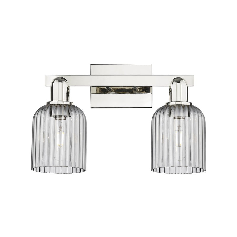 Innovations Bridal Veil 2Lt 16" Bath, Polished Nickel/Smoke - 716-2W-PN-G559-5SM