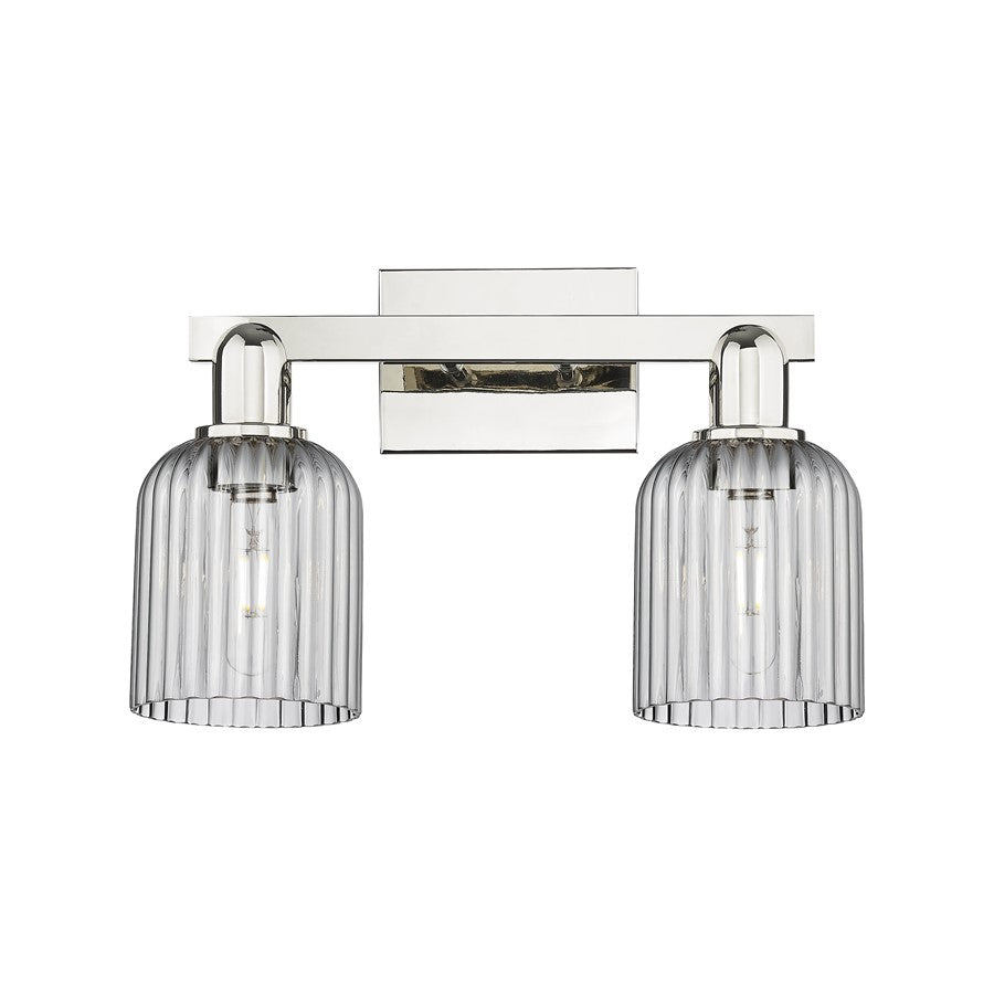Innovations Bridal Veil 2Lt 16" Bath, Polished Nickel/Smoke - 716-2W-PN-G559-5SM