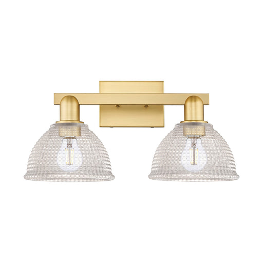 Innovations Arietta 19in 2-Light Bath Vanity Light | Industrial Satin Gold Steel and Clear Glass | Bathroom Vanity | 19 x 9.75 x | Model 716-2W-SG-G422