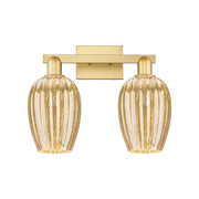 Innovations Preston 2Lt 16" Flute Bath Light, Gold/Mercury - 716-2W-SG-G457-6ME