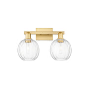 Innovations Preston 2Lt 16" Globe Bath Light, Gold/Clear - 716-2W-SG-G458-7CL