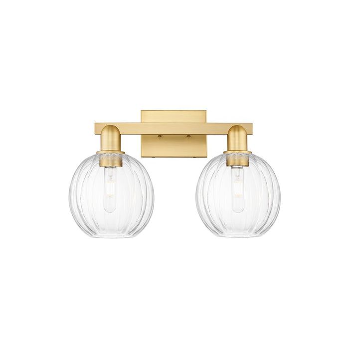 Innovations Preston 2Lt 16" Globe Bath Light, Gold/Clear