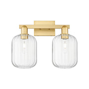 Innovations Preston 2Lt 16" Jar Bath Light, Gold/Clear - 716-2W-SG-G460-7CL