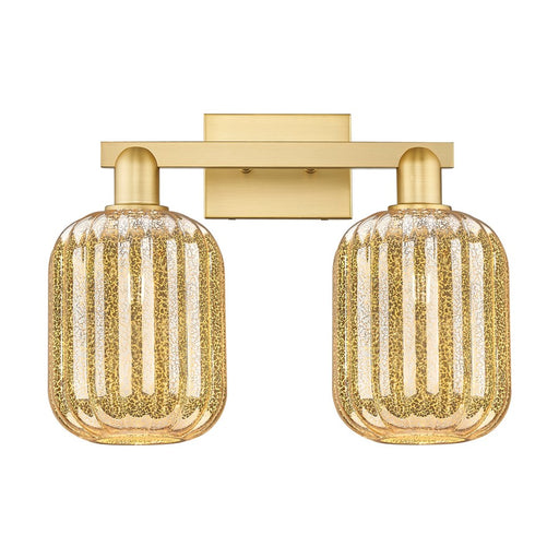 Innovations Preston 2Lt 16" Jar Bath Light, Gold/Mercury - 716-2W-SG-G460-7ME