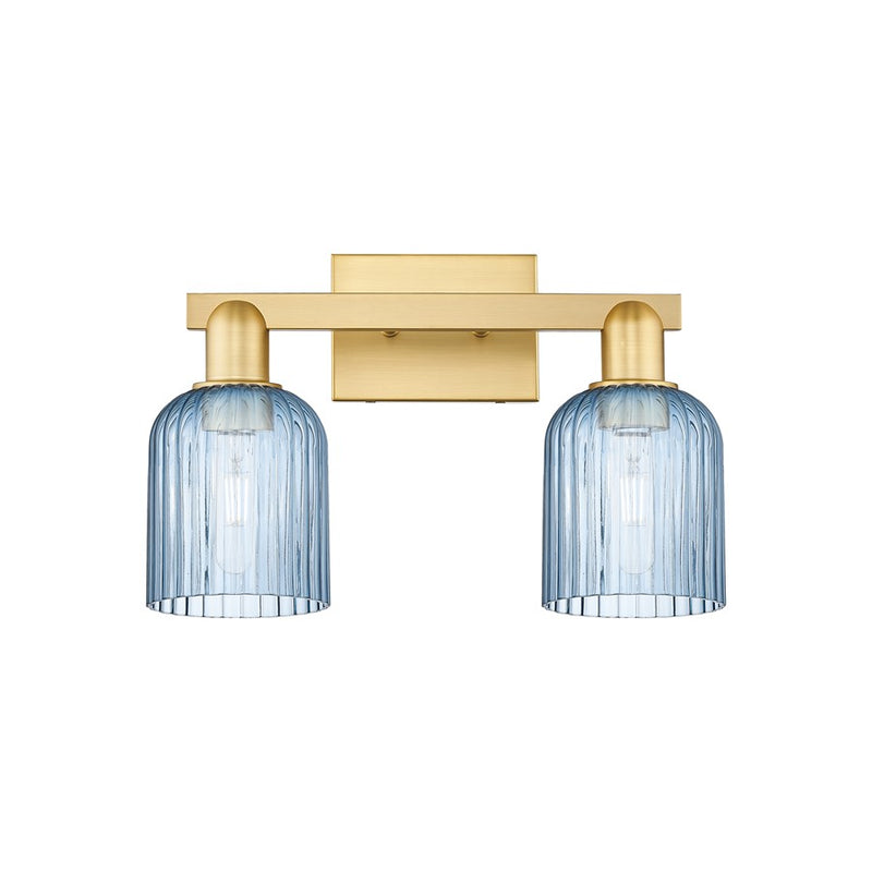 Innovations Bridal Veil 2Lt 16" Bath Light, Gold/Blue - 716-2W-SG-G559-5BL