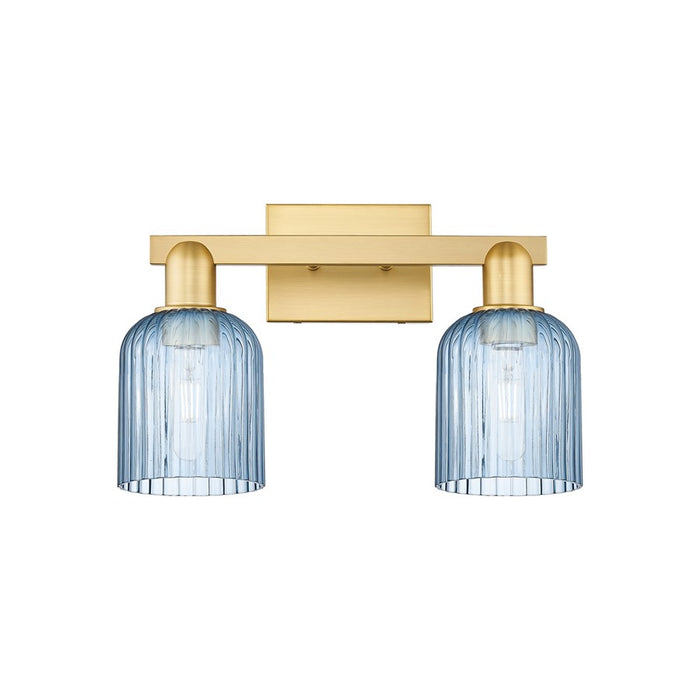 Innovations Bridal Veil 2Lt 16" Bath Light, Gold/Blue - 716-2W-SG-G559-5BL