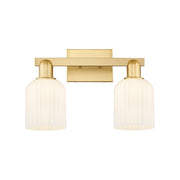 Innovations Bridal Veil 2Lt 16" Bath, Gold/Gloss White - 716-2W-SG-G559-5GWH