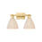 Innovations Natural Ballston Dome 2Lt 16" Bath, Gold/Nat - 716-2W-SG-NBD-75-NAT