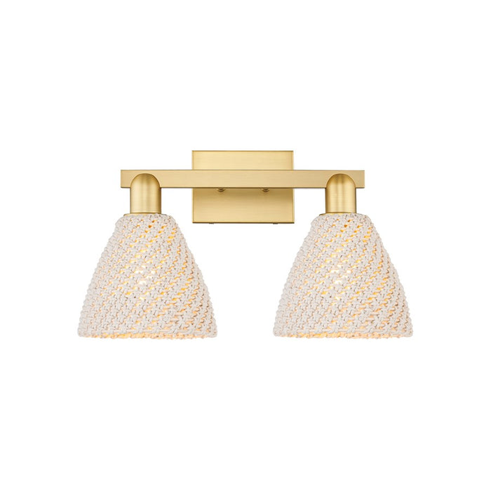 Innovations Natural Ballston Dome 2Lt 16" Bath, Gold/Nat - 716-2W-SG-NBD-75-NAT