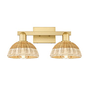 Innovations Natural Ballston Dome 2Lt 16" Bath/Gold/NF - 716-2W-SG-NBD2-75-NAT