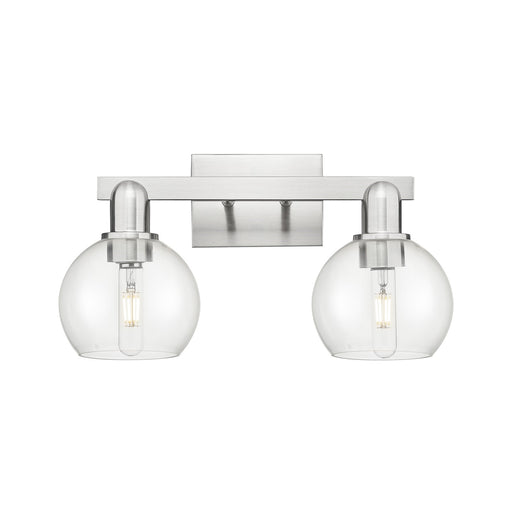 Innovations Athens 17in 2-Light Bath Vanity Light | Industrial Brushed Satin Nickel and Clear Glass | Bathroom Vanity | 16.88 x | Model 716-2W-SN-G122-6