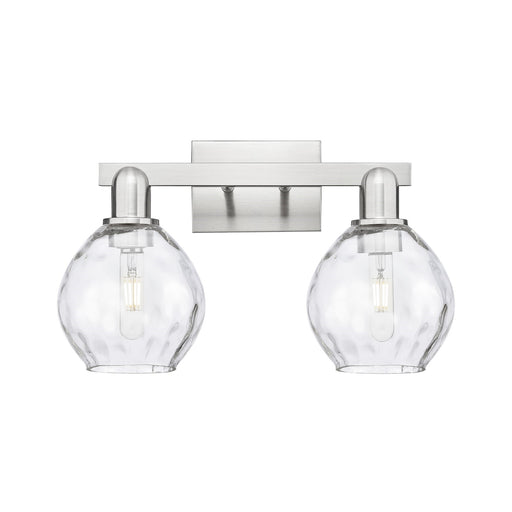 Innovations Waverly 17in 2-Light Bath Vanity | Industrial Brushed Satin Nickel and Clear Glass | Bathroom Vanity Light | 17 x 10.25 | Model 716-2W-SN-G362