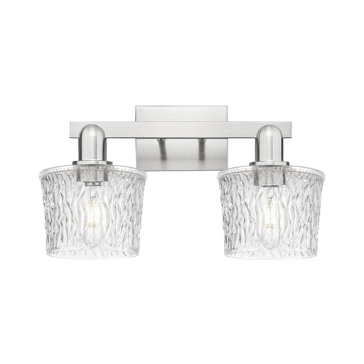 Innovations Niagara 18in 2-Light Bath Vanity Light | Industrial Brushed Satin Nickel and Clear Glass | Bathroom Vanity | 17.5 x | Model 716-2W-SN-G402