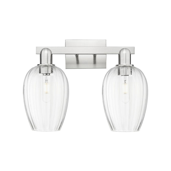 Innovations Preston 2Lt 16" Flute Bath, Satin Nickel/Clear