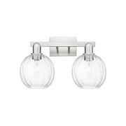 Innovations Preston 2Lt 16" Globe Bath, Satin Nickel/Clear - 716-2W-SN-G458-7CL