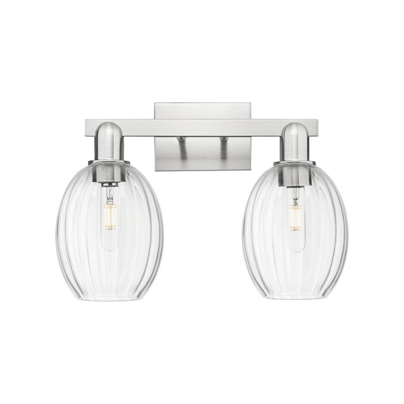 Innovations Preston 2Lt 16" Bell Bath, Satin Nickel/Clear - 716-2W-SN-G459-6CL