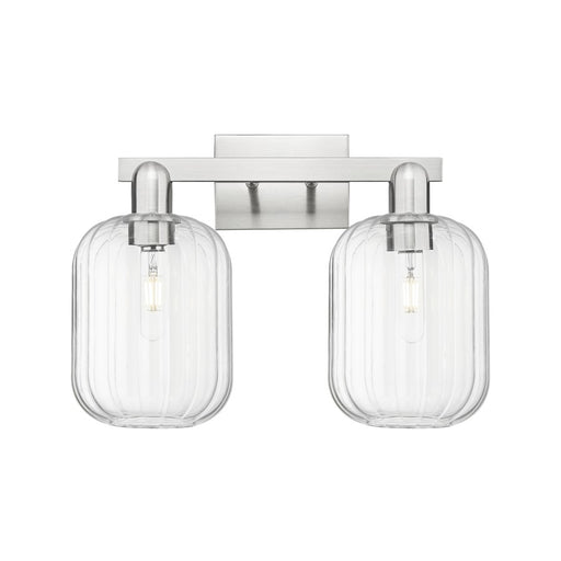 Innovations Preston 2Lt 16" Jar Bath, Satin Nickel/Clear - 716-2W-SN-G460-7CL