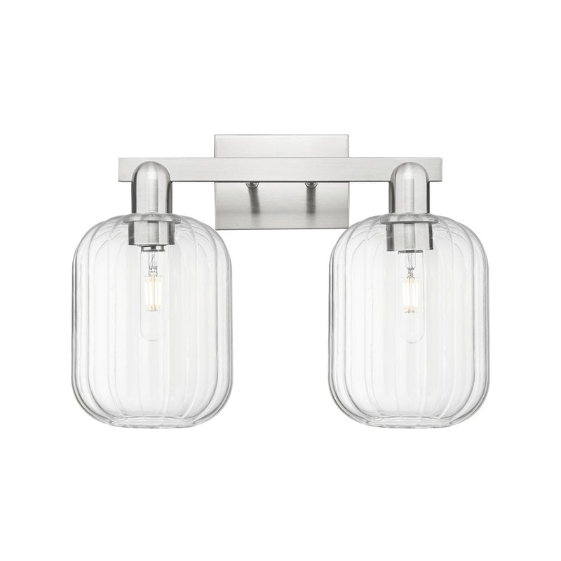 Innovations Preston 2Lt 16" Jar Bath, Satin Nickel/Clear