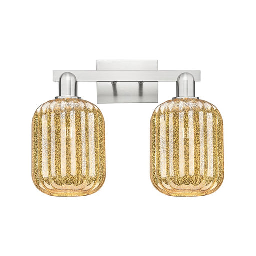 Innovations Preston 2Lt 16" Jar Bath, Satin Nickel/Mercury - 716-2W-SN-G460-7ME