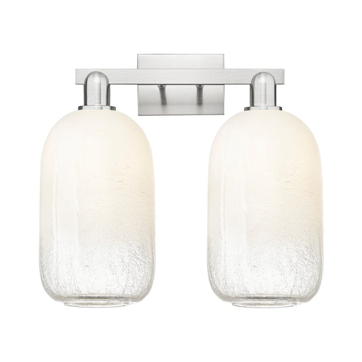 Innovations Brookhaven Cloche 18in 2-Light Bath Vanity Light | Industrial Brushed Satin Nickel and Opal Glass | Bathroom Vanity | Model 716-2W-SN-G482-7OP