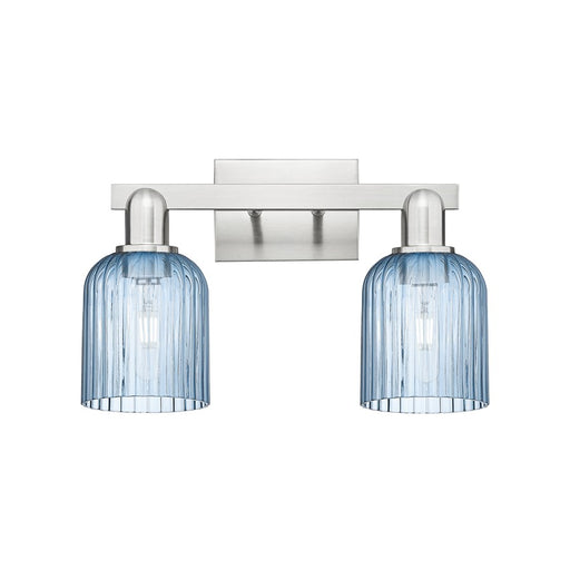 Innovations Bridal Veil 2Lt 16" Bath, Satin Nickel/Blue - 716-2W-SN-G559-5BL