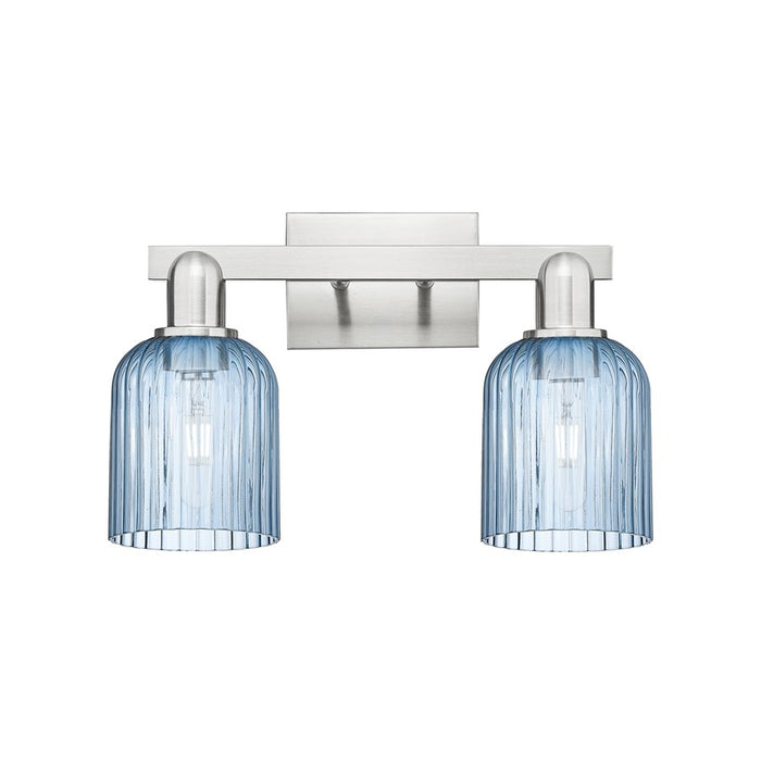 Innovations Bridal Veil 2Lt 16" Bath, Satin Nickel/Blue