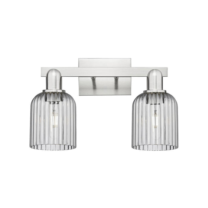 Innovations Bridal Veil 2Lt 16" Bath, Satin Nickel/Smoke