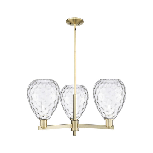 Innovations Waverly 30in 3-Light Pendant | Industrial Antique Brass and Clear Glass | Kitchen Island & Dining Room | 29.75 x 29.75 | Model 716-3CR-AB-G372