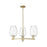 Innovations Preston 3Lt 18" Flute Stem Chandelier, AB/CL - 716-3CR-AB-G457-6CL